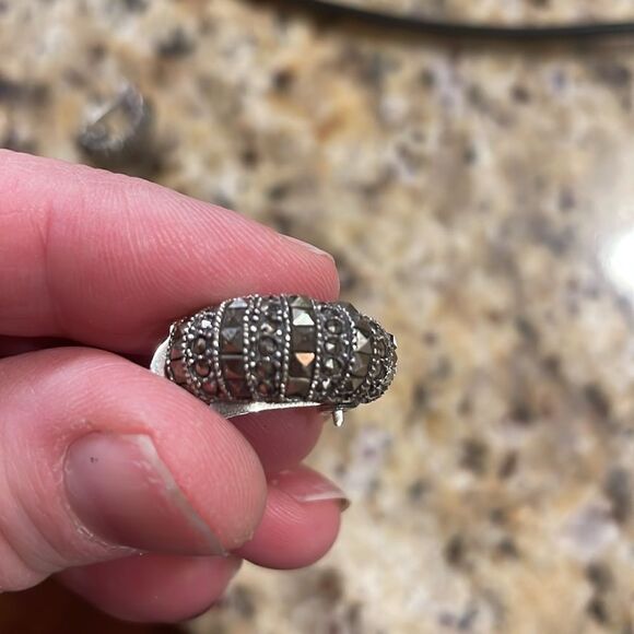 Vintage 925 rhinestone clip ons - Picture 8 of 9